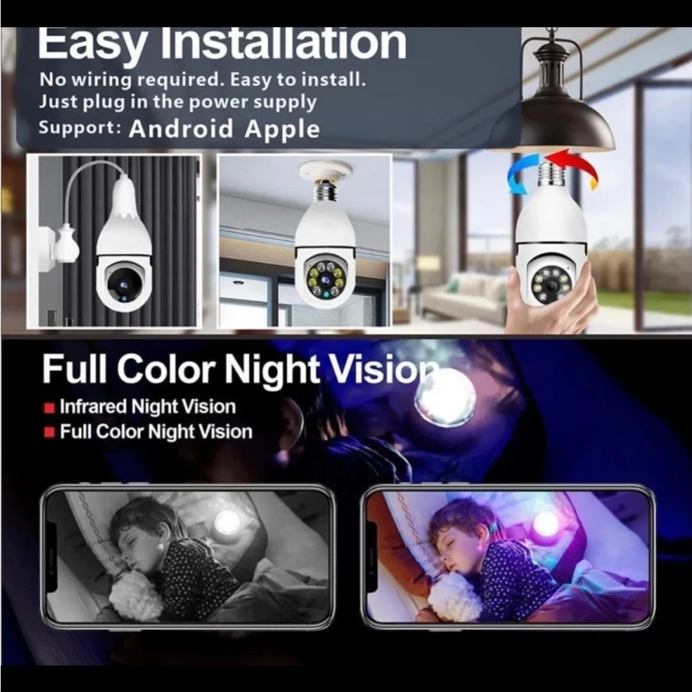 Lightbulb security camera